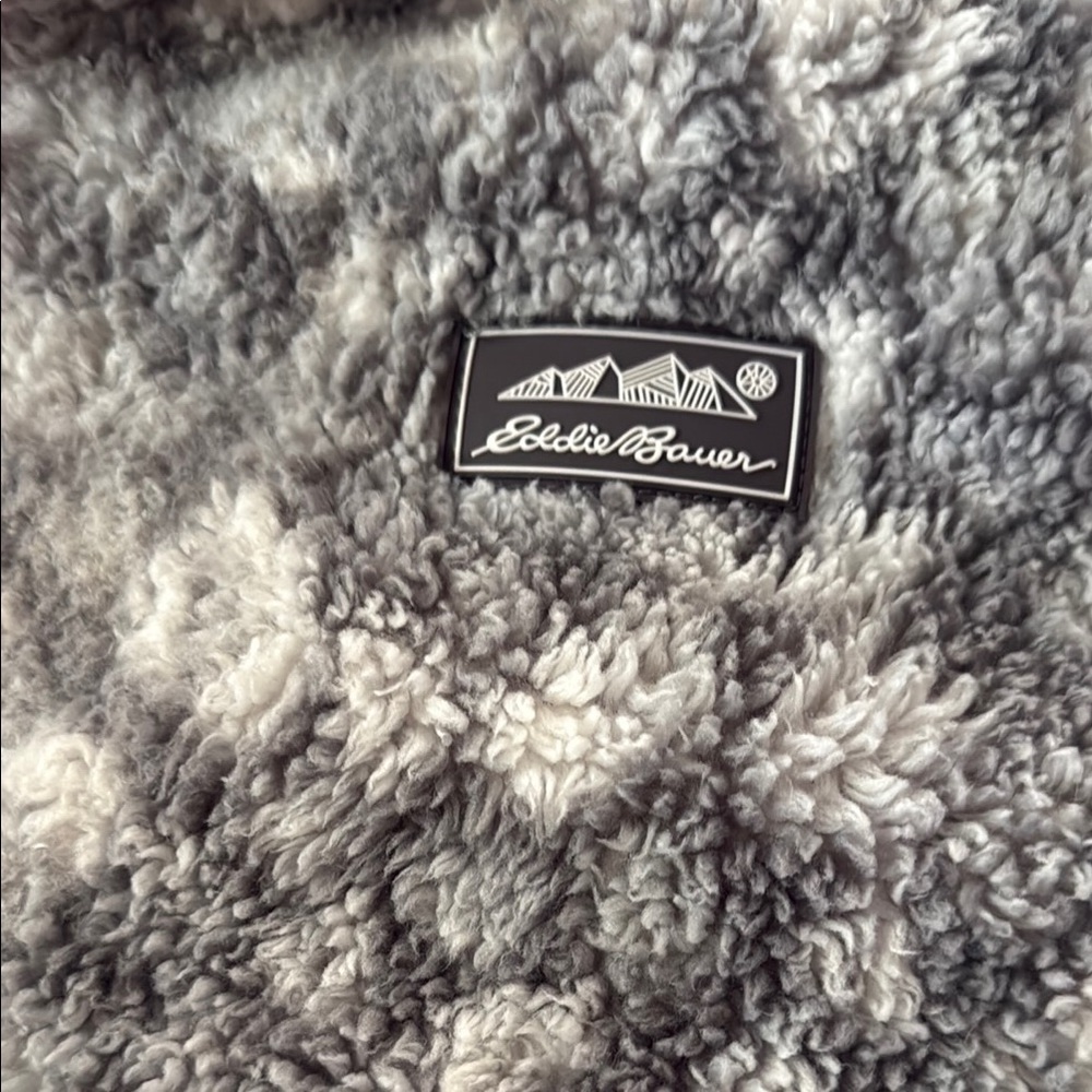 Eddie Bauer Gray Fleece Jacket L 14/16 - Picture 2 of 6
